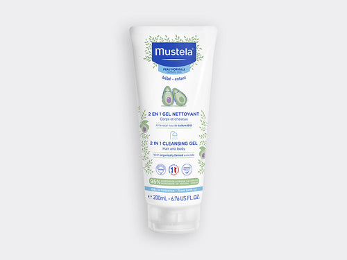 Gel Nettoyant 2 en 1 Bébé à l'avocat BIO 200ml - Mustela Canada - 1