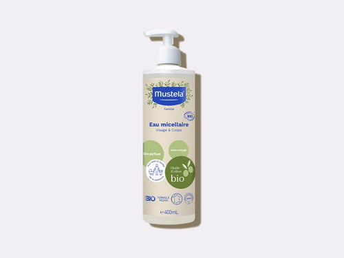 MUS Eau Micellaire Sans Rinçage Certifiée BIO 400ml - Mustela Canada - 1