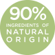 90% d'ingrédients d'origine naturelle