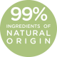 99% d'ingrédients d'origine naturelle